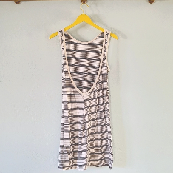 Classic American Apparel Striped Low Back Tank Dress - Picture 2 of 4
